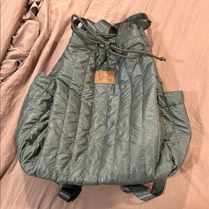 Lee Quilted Backpack in Olive Green